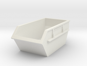 Construction Waste Container 1/76 in White Natural Versatile Plastic