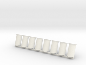 trxu09-02 T.U.R.D. Velocity Stacks in White Processed Versatile Plastic
