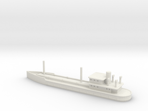 1/700 Scale YO-30 Steel-hulled Fuel Oil Barge in White Natural Versatile Plastic