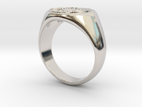 Size 7 Targaryen Ring in Rhodium Plated Brass: 7 / 54