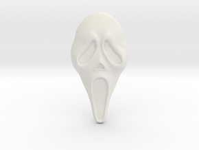 SCREAM Pendant ⛧ VIL ⛧ in White Premium Versatile Plastic: Small