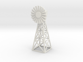 Steel Windmill 1/100 in White Natural Versatile Plastic