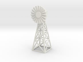 Steel Windmill 1/100 in White Natural Versatile Plastic