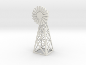 Steel Windmill 1/87 in White Natural Versatile Plastic