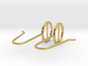 Balance Earrings in Polished Brass