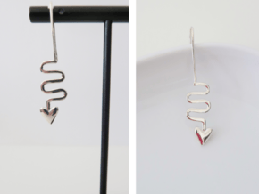 Path of the Heart Earrings in Polished Silver