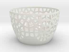 Basket 4 in White Natural Versatile Plastic