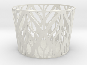 Basket 6 in White Natural Versatile Plastic