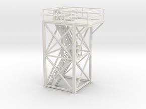 'S Scale' - 10' x 10' x 20' Tower Top With Stairs in White Natural Versatile Plastic