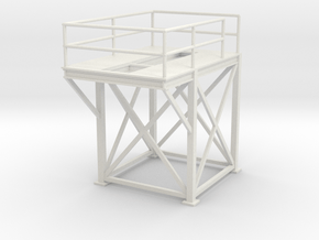 'S Scale' - 8' x 8' x 10' Tower - Top in White Natural Versatile Plastic