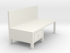 Workbench Table 1/76 in White Natural Versatile Plastic