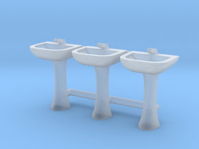 Sink 01. HO Scale (1:87) in Smoothest Fine Detail Plastic