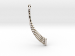 Arcs Pendant in Rhodium Plated Brass