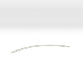 Dual Gauge Baulk Road LH Curve - Long (N Scale) in White Natural Versatile Plastic
