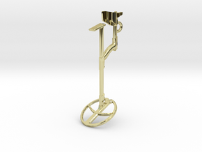 XP Deus Pendant / Hanger 5 cm high in 18k Gold Plated Brass