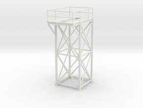 'HO Scale' - 8'x8'x20' Tower Top in White Natural Versatile Plastic
