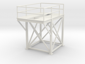 'HO Scale' - 8'x8'x10' Tower Top in White Natural Versatile Plastic