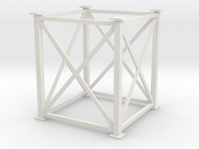 'HO Scale' - 8'x8'x10' Tower in White Natural Versatile Plastic