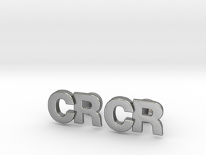 Monogram Cufflinks CR in Natural Silver