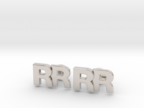 Monogram Cufflinks RR in Platinum