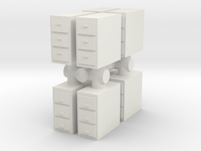 Office Cabinet (x8) 1/64 in White Natural Versatile Plastic