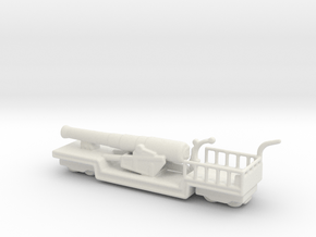 9.2 mk 1 truck 1/160 ww1 railway artillery in White Natural Versatile Plastic