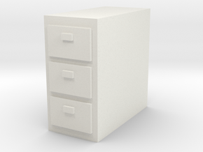 Office Cabinet 1/35 in White Natural Versatile Plastic
