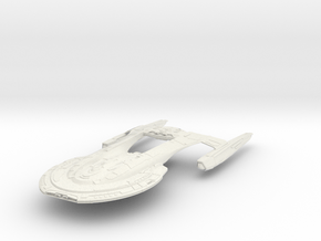 Federation  Valakira Class II BattleGunShip 13.9"  in White Natural Versatile Plastic
