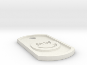 Grin Cryptocurrency Themed Dog Tag in White Natural Versatile Plastic