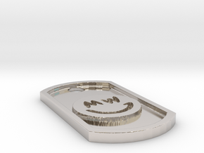 Grin Cryptocurrency Themed Dog Tag in Platinum