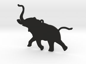 Trumpeting Elephant in Black Premium Versatile Plastic