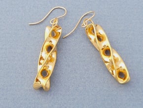 Peapod - Earrings in Cast Metals in 18k Gold Plated Brass