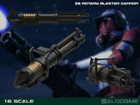 Z-6 rotary blaster cannon 1:6 scale in Tan Fine Detail Plastic
