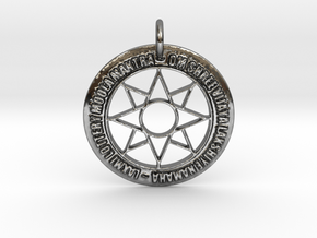 Goddess Laxmi Star & Mantra for Lottery in Fine Detail Polished Silver