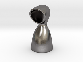 Hooded Vase in Polished Nickel Steel