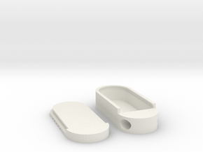 Keychain Pill Box in White Natural Versatile Plastic
