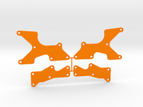 TLR 8X Arm Inserts in Orange Processed Versatile Plastic