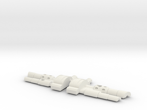 TF Armada Prime Replacement Smokestacks in White Natural Versatile Plastic: Small