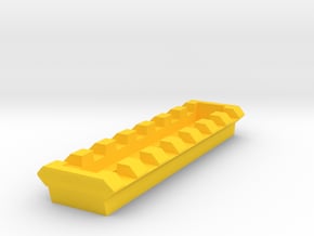 MPX 7 Slots Picatinny Rail in Yellow Processed Versatile Plastic