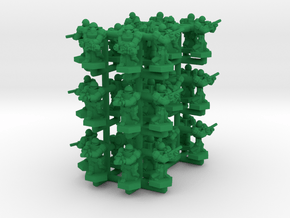 Infantry Army of 36 in Green Processed Versatile Plastic