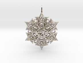 Mysteries of Egypt Sacred geometry pendant in Rhodium Plated Brass