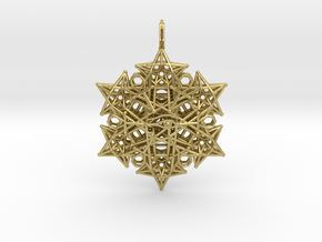 Mysteries of Egypt Sacred geometry pendant in Natural Brass