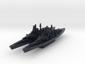 Bismarck class (Axis & Allies) in Black PA12