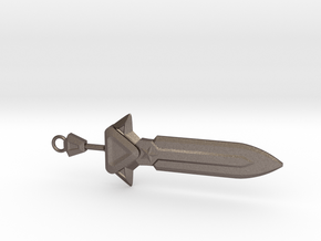 Miniature Arcade Riven's Sword in Polished Bronzed-Silver Steel