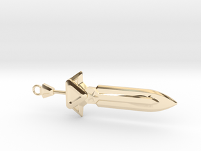 Miniature Arcade Riven's Sword in 14k Gold Plated Brass