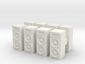 Stage Speaker (x8) 1/87 in White Natural Versatile Plastic