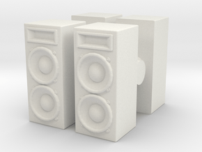 Stage Speaker (x4) 1/64 in White Natural Versatile Plastic