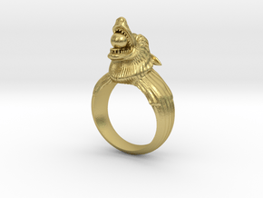 Ring Wolf in Natural Brass