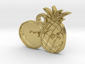 Love Fruits Pedant in Natural Brass