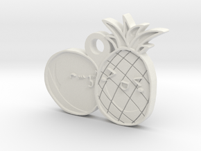 Love Fruits Carved Pedant in White Natural Versatile Plastic